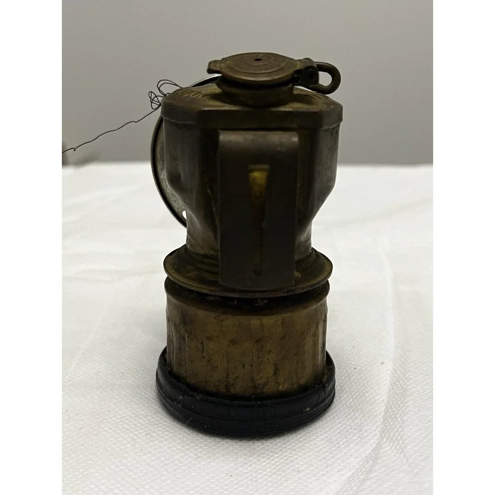 Vintage Antique Auto Lite Brass Coal Miner Carbide Head Light Lamp